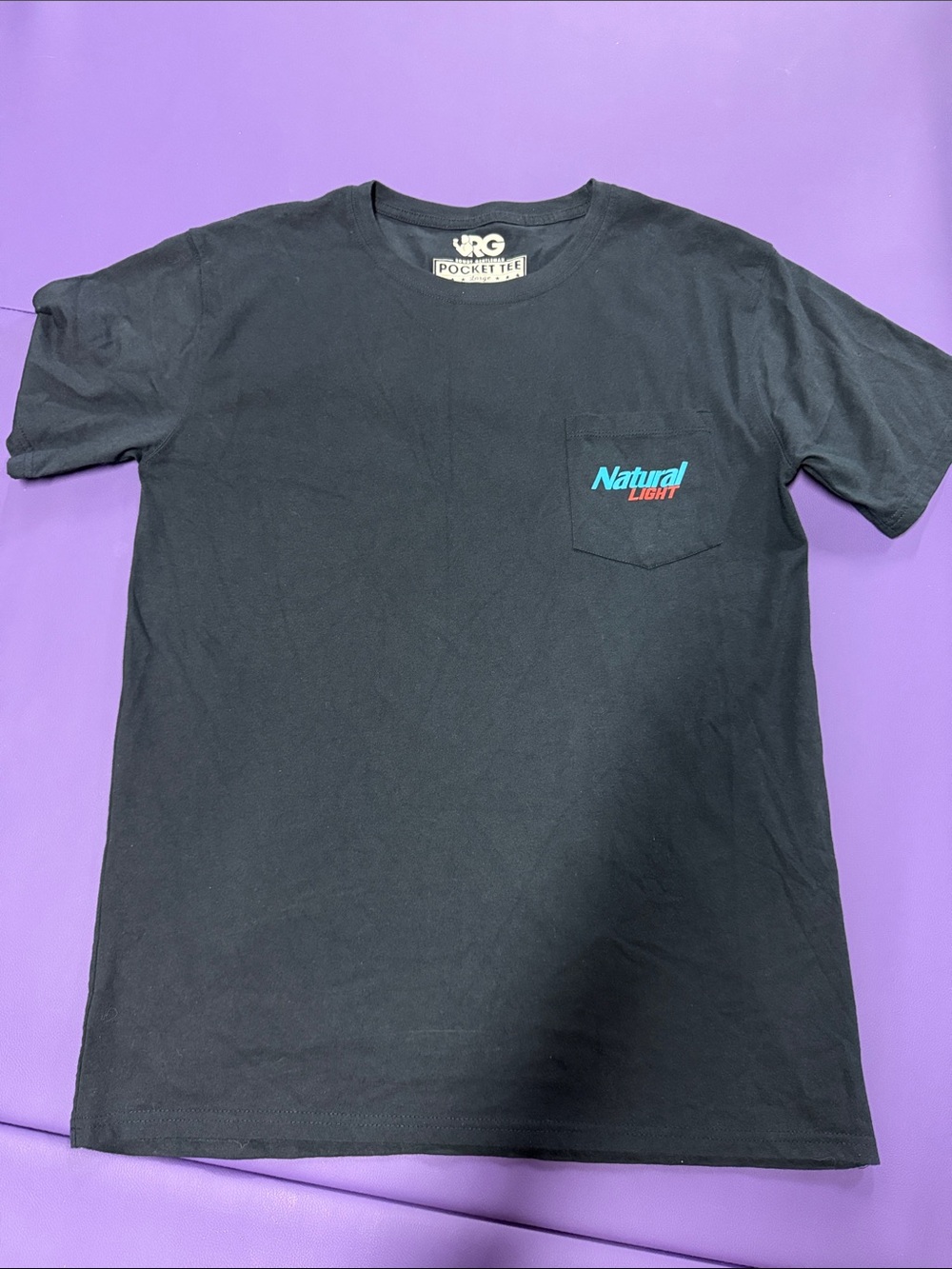 Natural Light Pocket Tee - Black